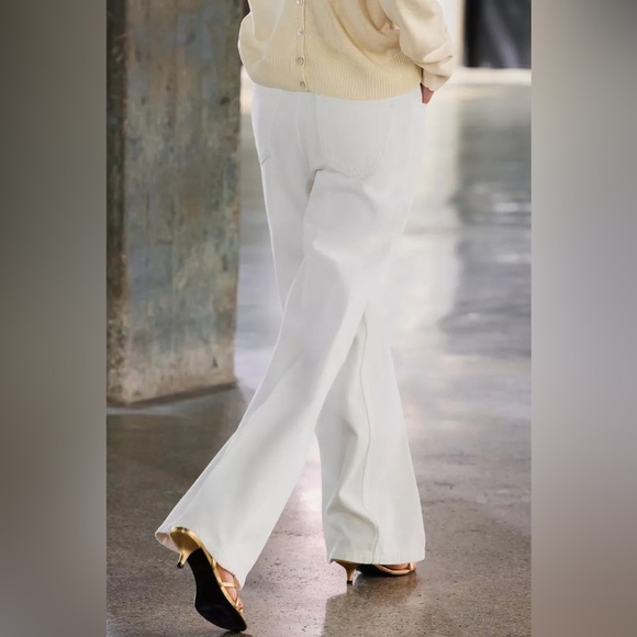 NWT ZARA ZW COLLECTION HIGH WAIST WIDE LEG JEANS - Picture 3 of 8